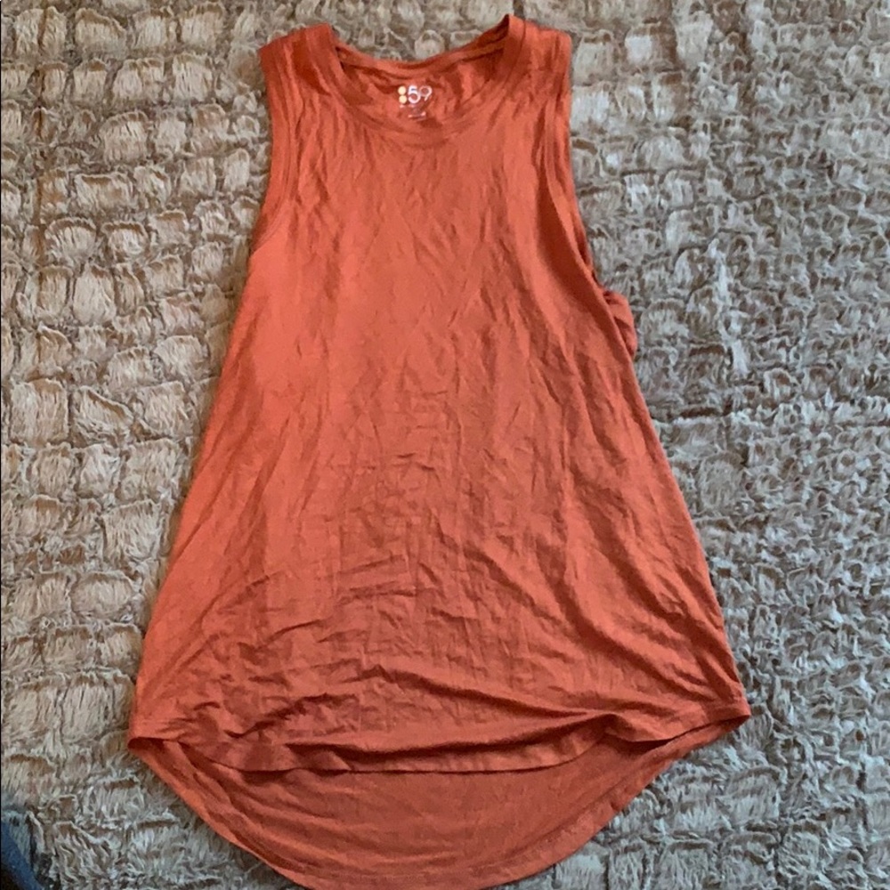 Burnt orange workout tank